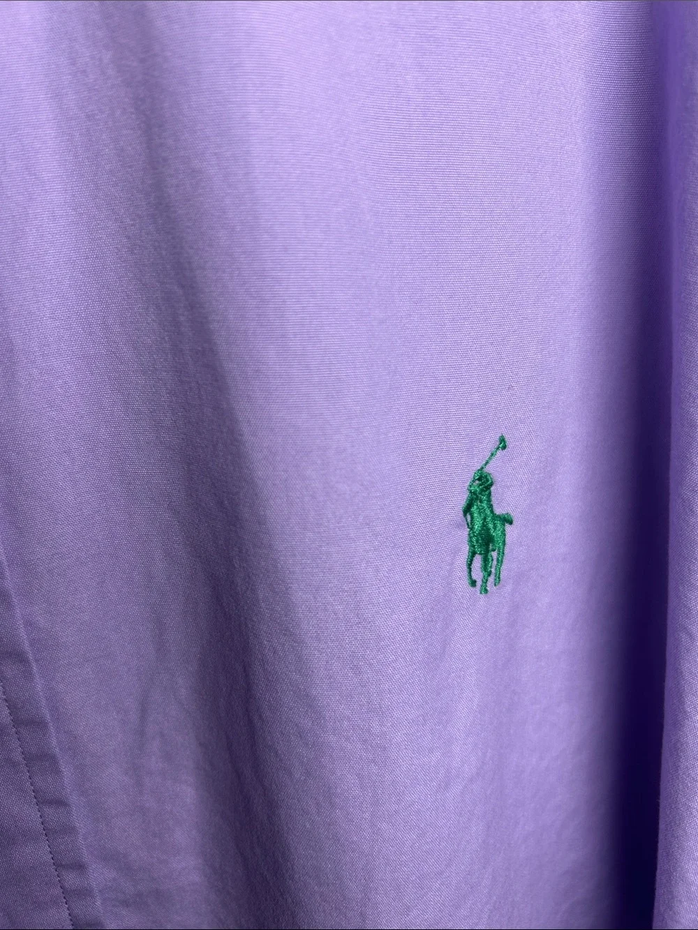 Polo by Ralph Lauren Men's Lavender Long-Sleeve Button-Down Shirt